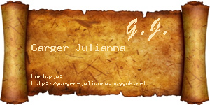Garger Julianna névjegykártya